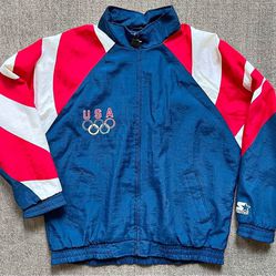 USA Olympic Starter Windbreaker Jacket
