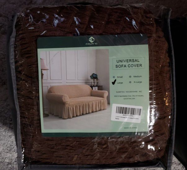 Sofa Stretch Cover"Surbtex" In Chocolate