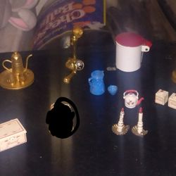 Vintage Lot Of High End Doll House Miniatures (16 pieces)