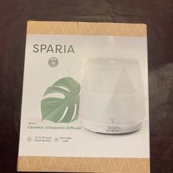 Sparia Ceramic Ultrasonic Essential Oil Diffuser for Aromatherapy. 