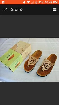Naot Sandals Womens 9 US, 40 EU LUXURY LEATHER cork slides Summer shoes Girls Made Israel