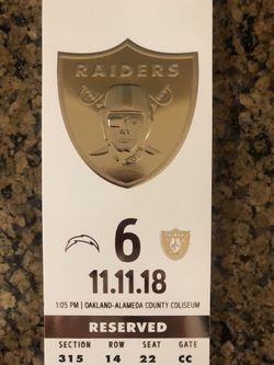 Raider ticket