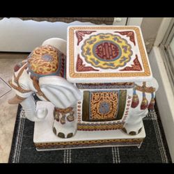 Ceramic Elephant Plant Stand