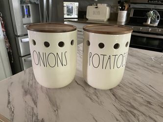 Rae Dunn Potatoes and Onion Canisters
