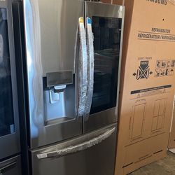 LG Electronics 30 cu. ft. French Door Smart Refrigerator, InstaView Door-In-Door, Dual andCraft ILG Refrigerador Stainless Black Stainless In Good 👍
