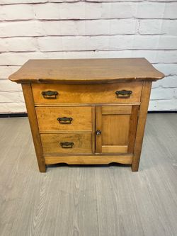 Antique Wood Washbasin Stand Cabinet