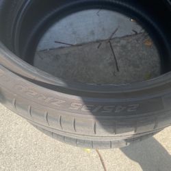 245/35/20 tires in good condition they have about 50%