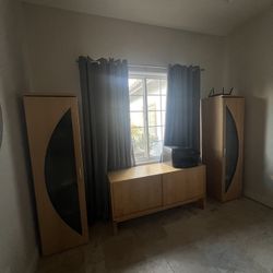 Modern Maple Side Cabinets