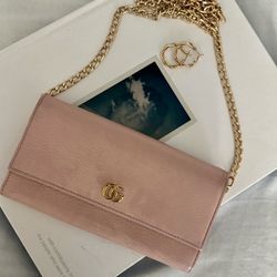 Authentic Gucci Marmont Wallet On Chain Crossbody Bag 