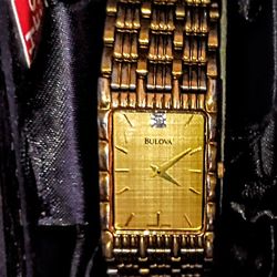 Bulova gold unisex watch