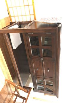 Antique cherry wood mini dresser (furnished)