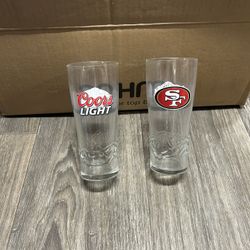 Coors Light 49er Glasses