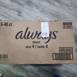 Always Maxi Overnight Pads with Wings
