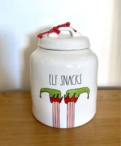 Rae Dunn Elf Snacks Christmas Canister