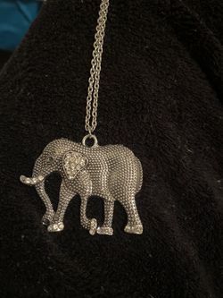 Silver Elephant Necklace