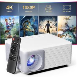 New-Mini Portable Projector,Support Movie Projector 1080P HD,Small Projector for Home Theater/bedroom,Compatible with iOS,Android, TV Stick, Laptop, H