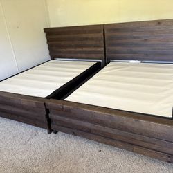 2 Full Size Bed Frames With Fundation