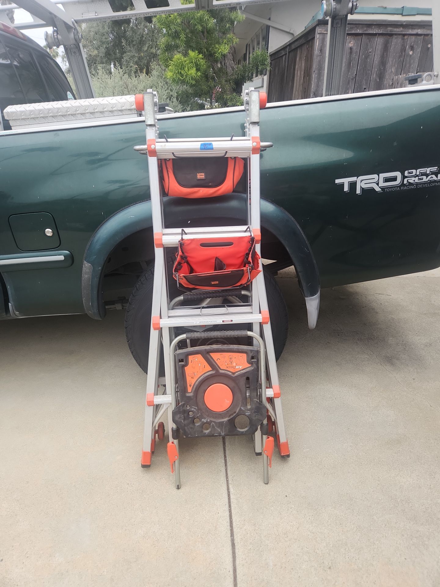 Little Giant Ladder system with two bags and two top decks