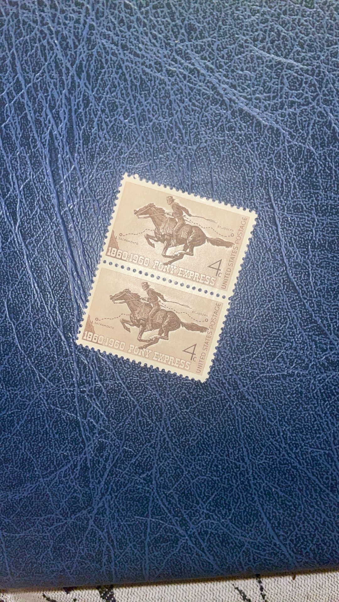 MNH 1(contact info removed)-1960 Pony Express 4¢ U.S. Postage 2 Stamp Plate Block 26626