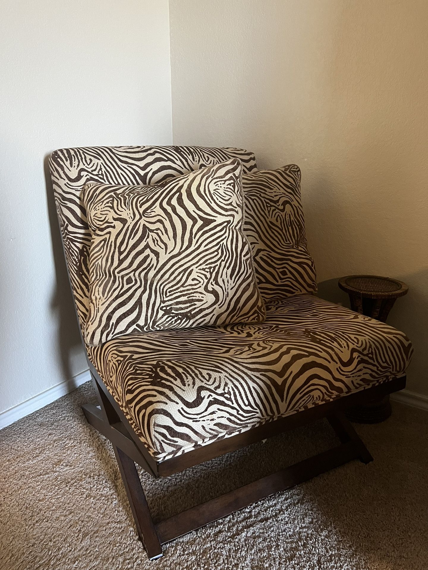 Brown zebra Accent Chair