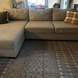 Grey Sectional, Living Spaces Delano
