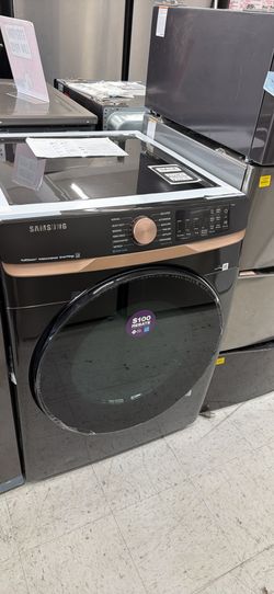 7.5 cu. ft. Vented Smart Gas Dryer in Brushed Black with Steam Sanitize+ and Sensor Dry