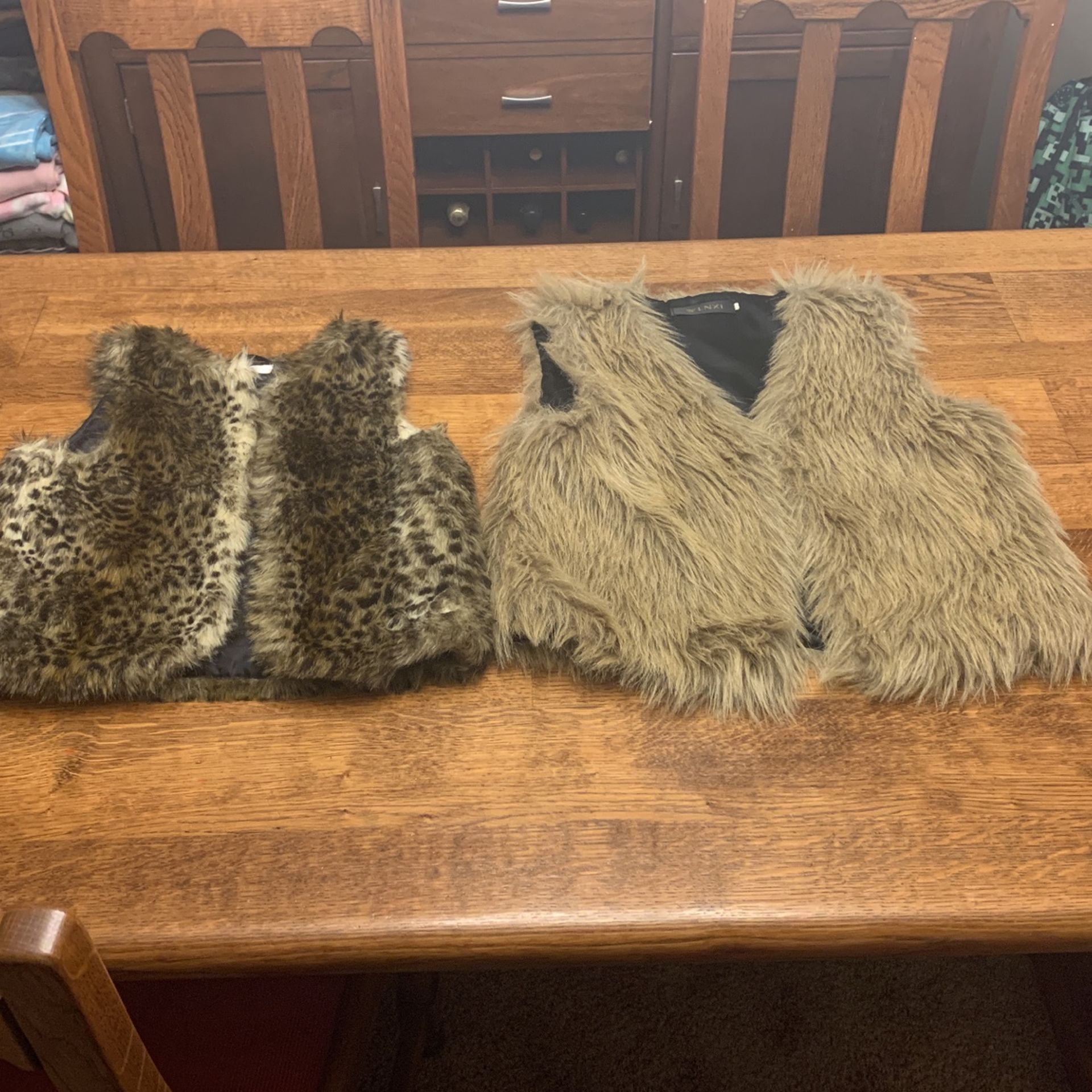 Girls Size 10 Faux Fur Vests