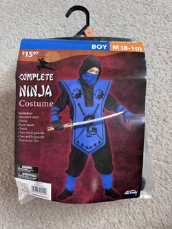 Kids Ninja Costume Size 8-10
