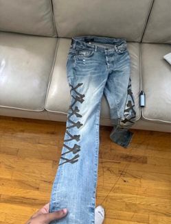 Amiri Camo Bones Jean 'Clay Indigo'