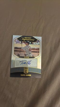 Travis Hafner Donruss Elite Instant Impressions Auto Card
