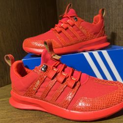 ADIDAS / “SL LOOP RUNNER TR” RED CROC Soft Leather Snake Skin Shoes / Chinese New Years / Men's 12 / Like New w/ Box!! / Worn 1x / Red & Gold 