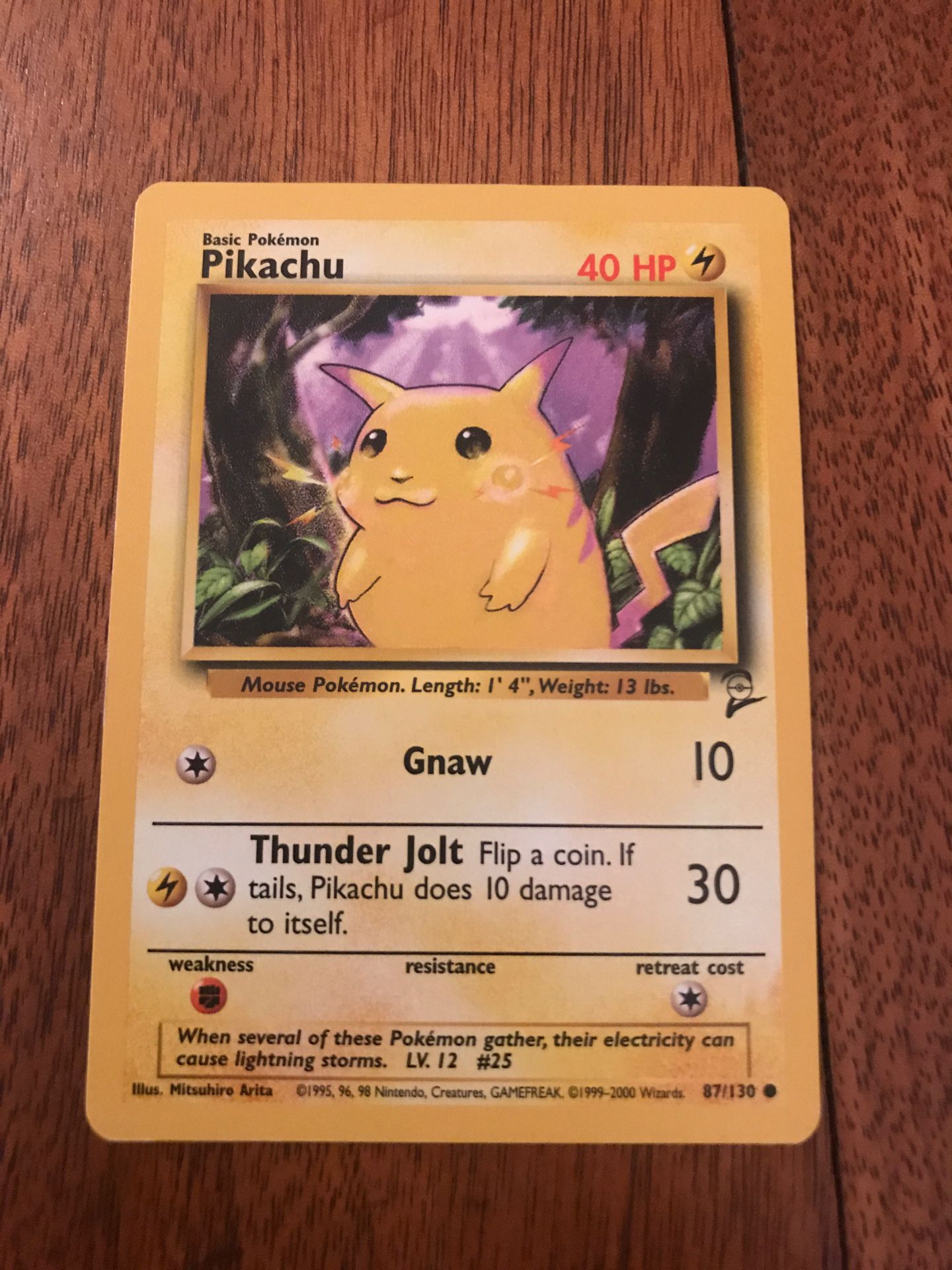 Pikachu Base Set Two Original Pokemon Card