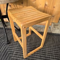 Solid wood 24" stool