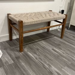 Woven Wooden Bench