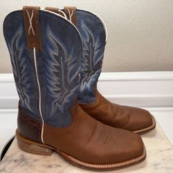 Blue western cowboy boots size 9D