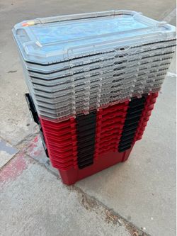 Red Husky tote bins