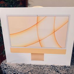 iMac 24” M1 (Yellow, 8GB) – Light Use – With Box, Keyboard & Mouse