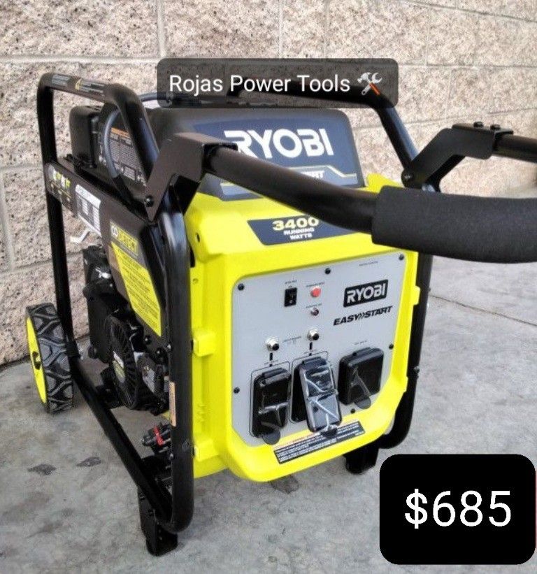 RYOBI 4000WATT GASOLINE POWERED DIGITAL INVERTER GENERATOR WITH CO SHUTDOWN 
