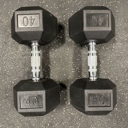 40 Pound Hex Dumbbells Pair