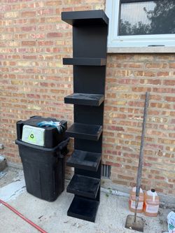Tall Black Tower Bookshelf