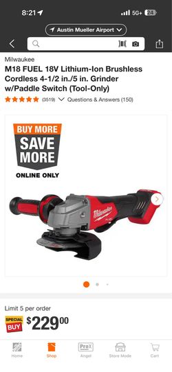 Milwaukee m18 grinder