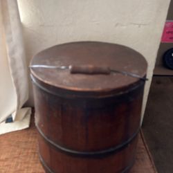 Antique Bucket With Lid