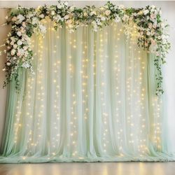 Sage Green  Chiffon Backdrop 