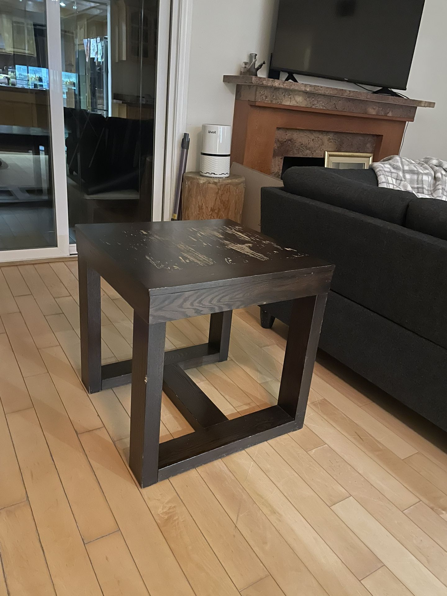 Wood Square Side Table