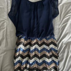 Blue Sequin Size Small Dress