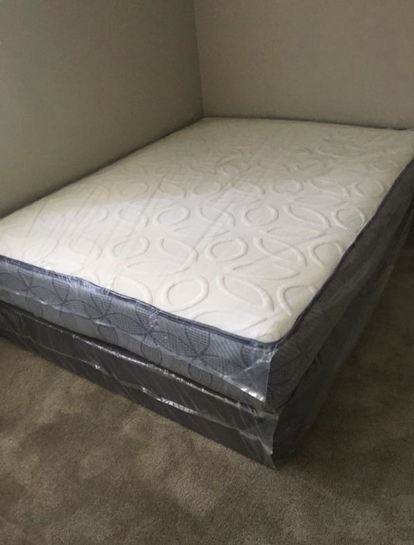 Queen Mattress With Box Spring - Same Day Delivery