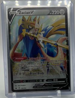 Pokémon cards. 2 zamazenta v’s and a zaican v lot (3) good condition