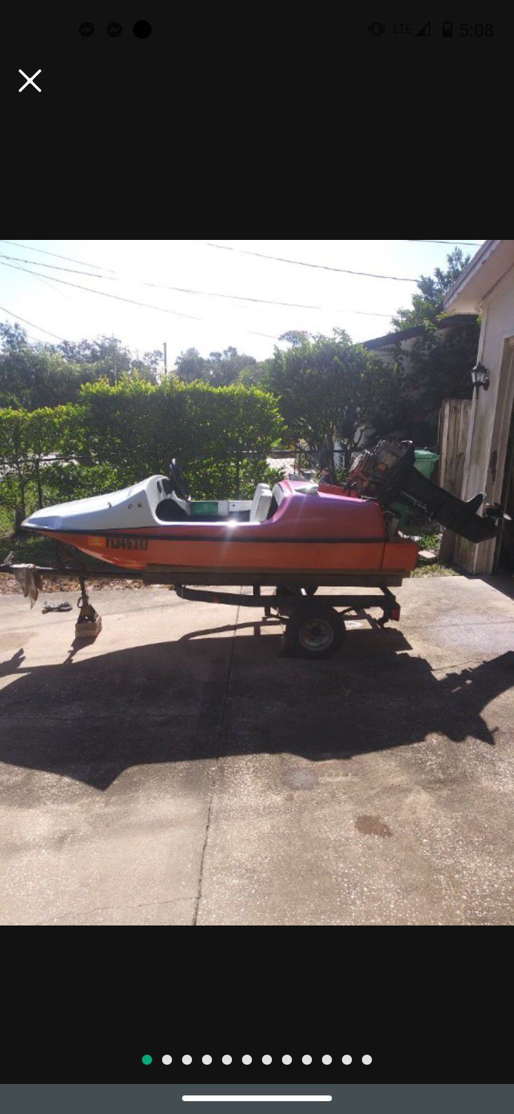 Mini Speed Boat And Trailer Only 1500 OBO No Motor