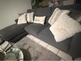 Gray L Shaped Sofa