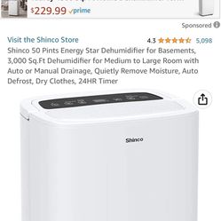 Shimco 3000sqft dehumidifier 